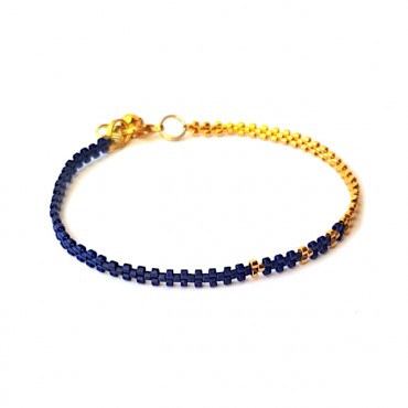 Armband | L A C E Blauw Zilver of Goud