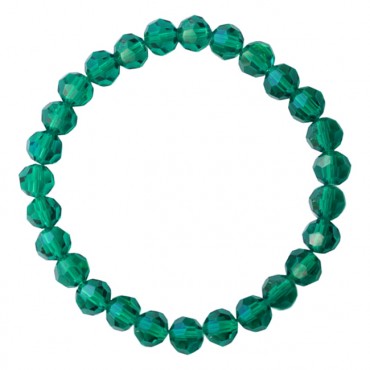 Armband basic facet elastic emerald