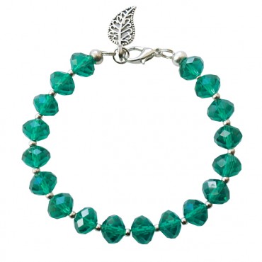 Armband basic facet XL emerald