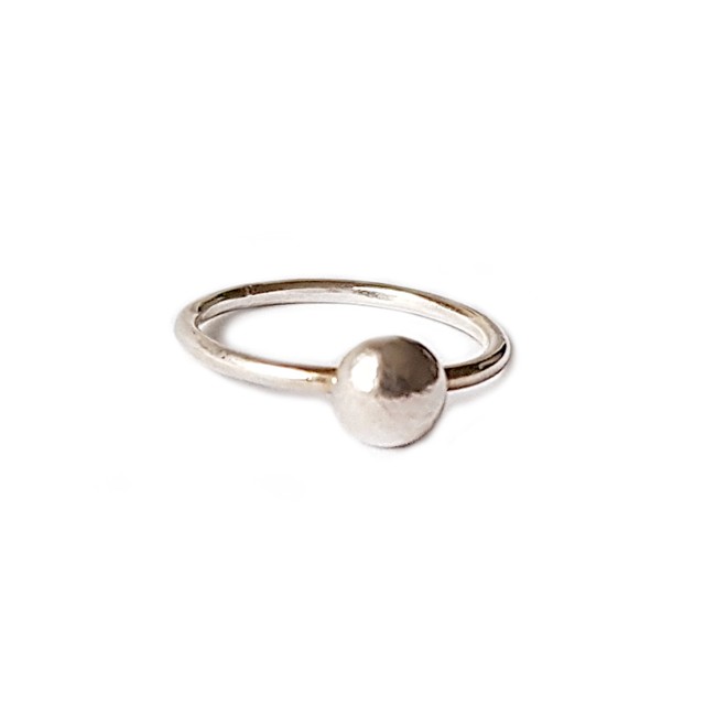 Filosofisch bidden lotus Ring | PUUR | 925 zilver | Ball Large